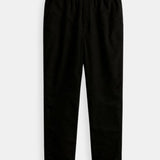 Modinzi Men Trousers black / S Men’s Elastic Waist Smart Casual Trousers – Relaxed Fit Cotton Blend Pants