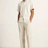 Modinzi Men Trousers Men’s Elastic Waist Smart Casual Trousers – Relaxed Fit Cotton Blend Pants