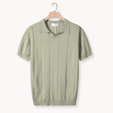 Modinzi mens Shirts Green / S Men’s Lightweight Knitted Polo Shirt – Soft Short Sleeve Casual Top