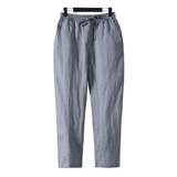 Modinzi Mens Trousers Men’s Linen Drawstring Pants – Relaxed Fit Lightweight Trousers