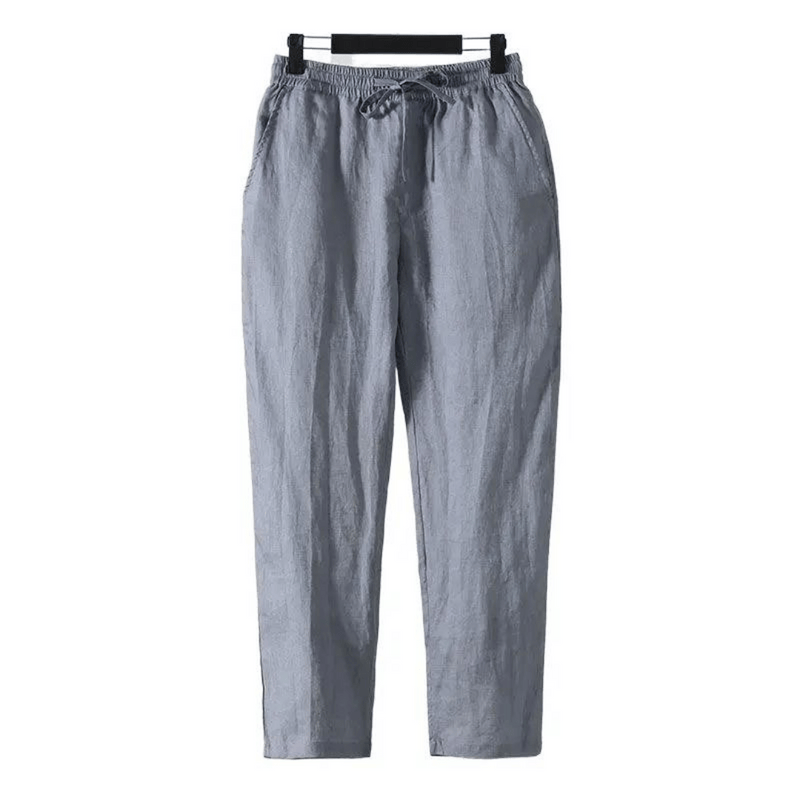 Modinzi Mens Trousers Men’s Linen Drawstring Pants – Relaxed Fit Lightweight Trousers