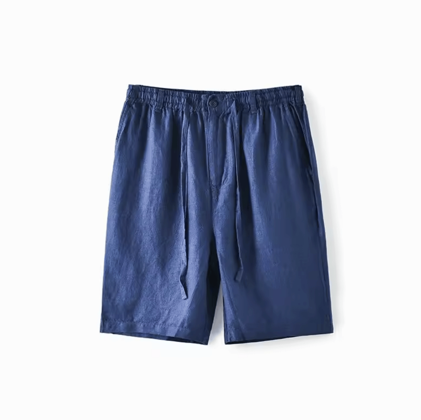Modinzi mens Shorts Blue / S Men’s Linen Drawstring Shorts – Lightweight Casual Summer Shorts
