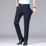 Modinzi Men Trousers Blue / 32 Men’s Stretch Slim-Fit Trousers – Lightweight Business Casual Pants