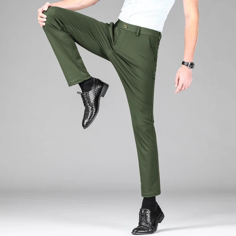 Modinzi Men Trousers Men’s Stretch Slim-Fit Trousers – Lightweight Business Casual Pants