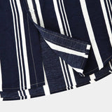 Modinzi mens Shirts Men’s Striped Short Sleeve Button Shirt – Lightweight Casual Summer Top