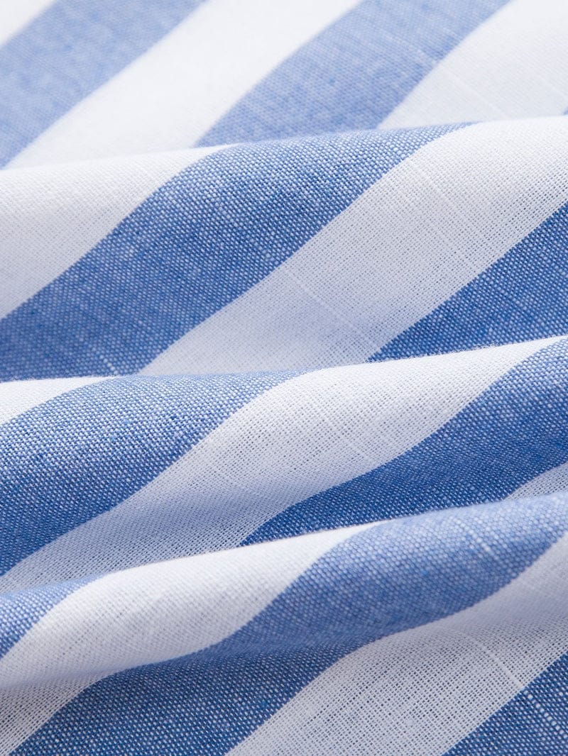 Modinzi mens set Men’s Striped Short Sleeve Shirt and Casual Pants Set – Lightweight Outfit