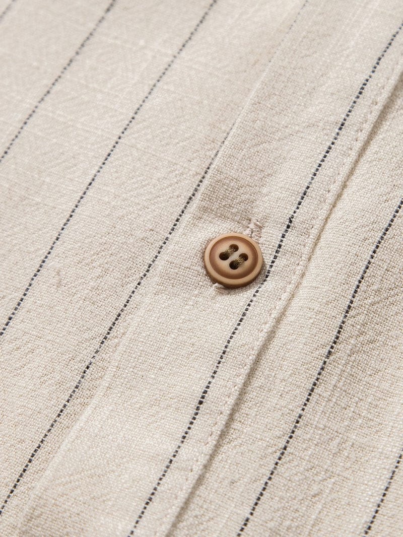 Modinzi mens set Men’s Striped Short Sleeve Shirt and Casual Pants Set – Lightweight Two-Piece Outfit