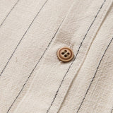 Modinzi mens set Men’s Striped Short Sleeve Shirt and Casual Pants Set – Lightweight Two-Piece Outfit