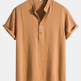 Modinzi mens set Men’s Striped Short Sleeve Shirt and Casual Pants Set – Lightweight Two-Piece Outfit