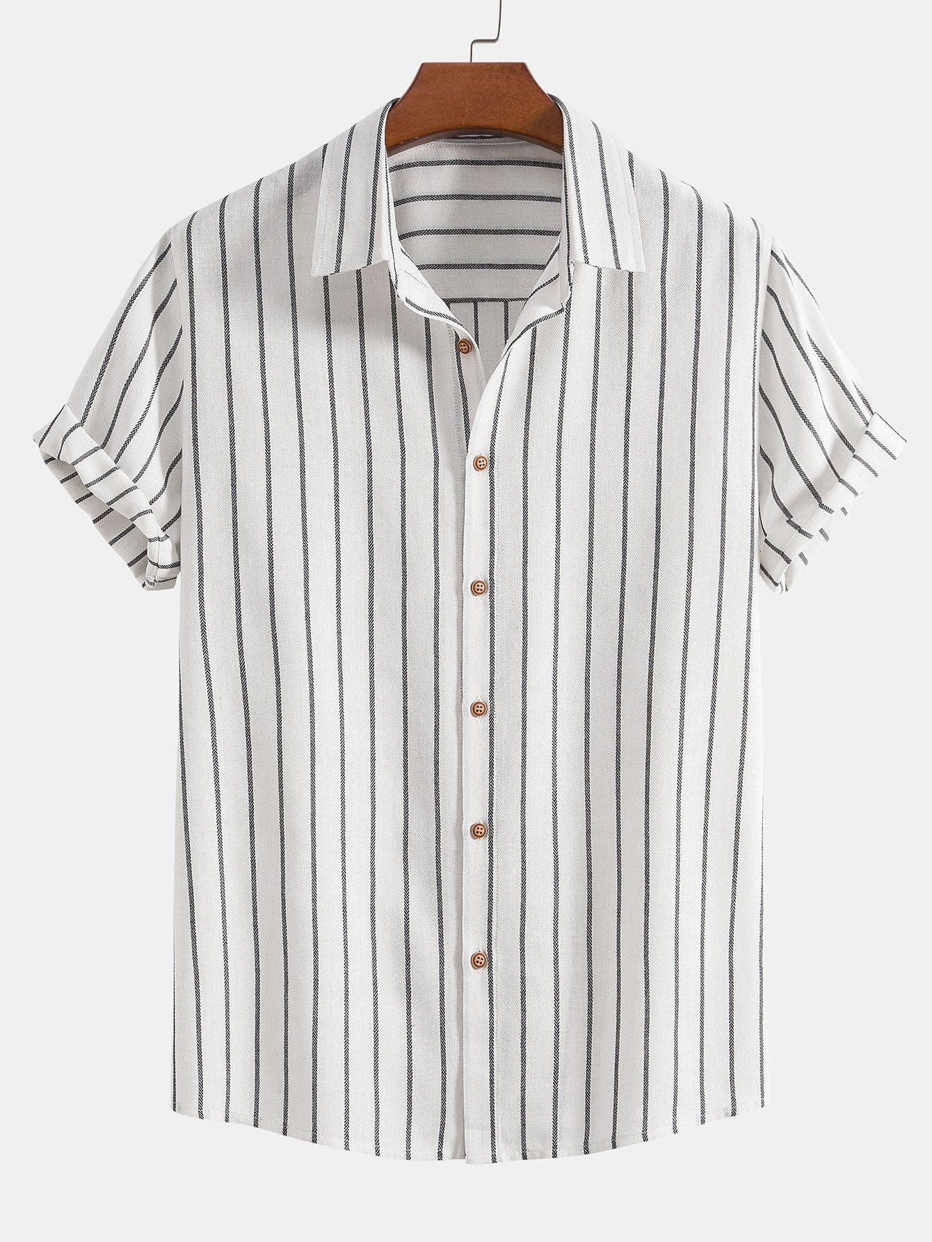 Modinzi mens set Men’s Striped Short Sleeve Shirt and Linen Pants Set – Relaxed Summer Outfit