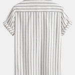 Modinzi mens set Men’s Striped Short Sleeve Shirt and Linen Pants Set – Relaxed Summer Outfit