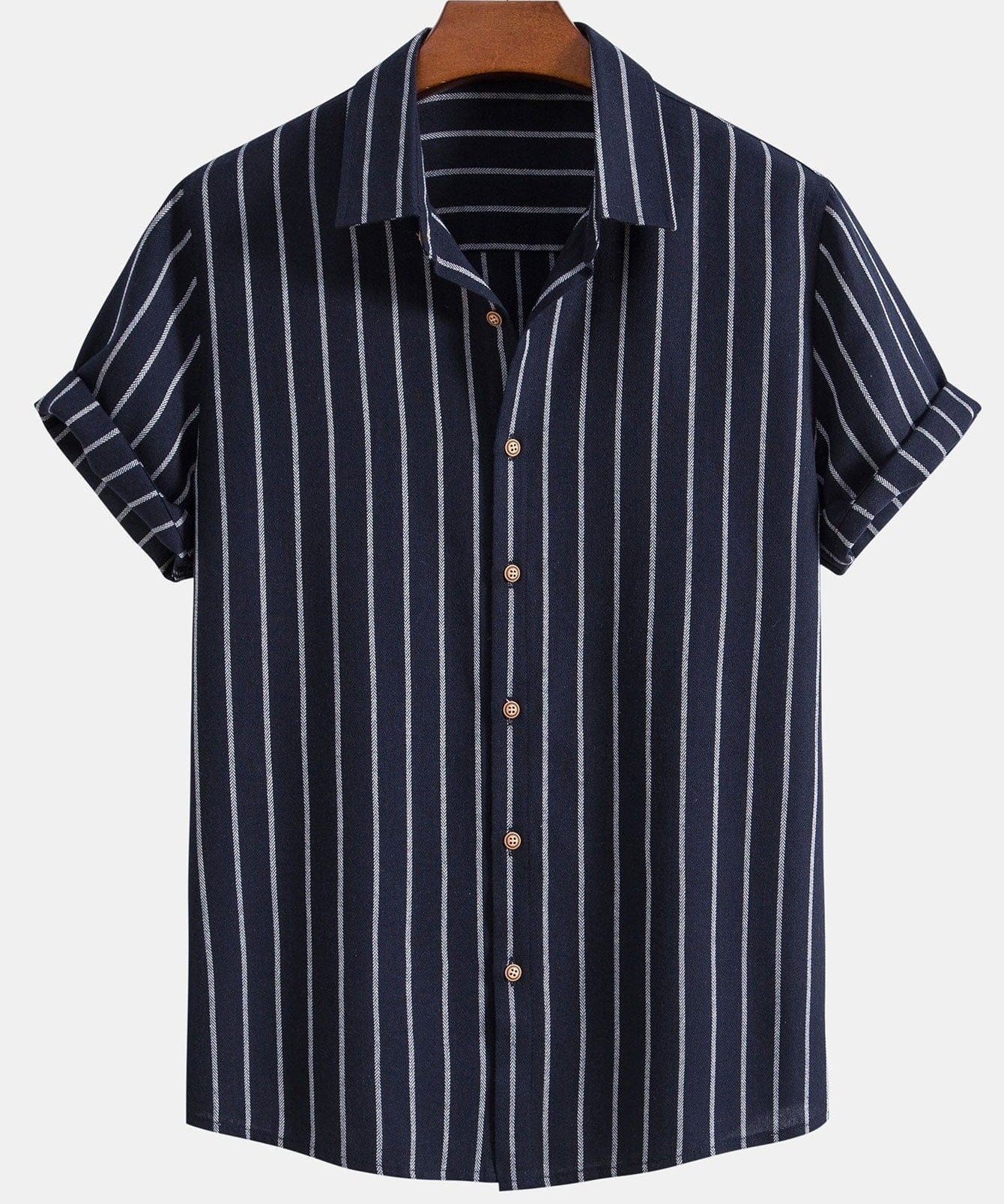 Modinzi mens set Men’s Striped Short Sleeve Shirt and Linen Pants Set – Relaxed Summer Outfit