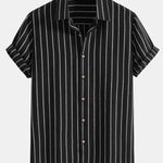Modinzi mens set Men’s Striped Short Sleeve Shirt and Linen Pants Set – Relaxed Summer Outfit