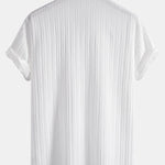 Modinzi mens set Men’s Textured Short Sleeve Shirt and Drawstring Pants Set – Casual Outfit