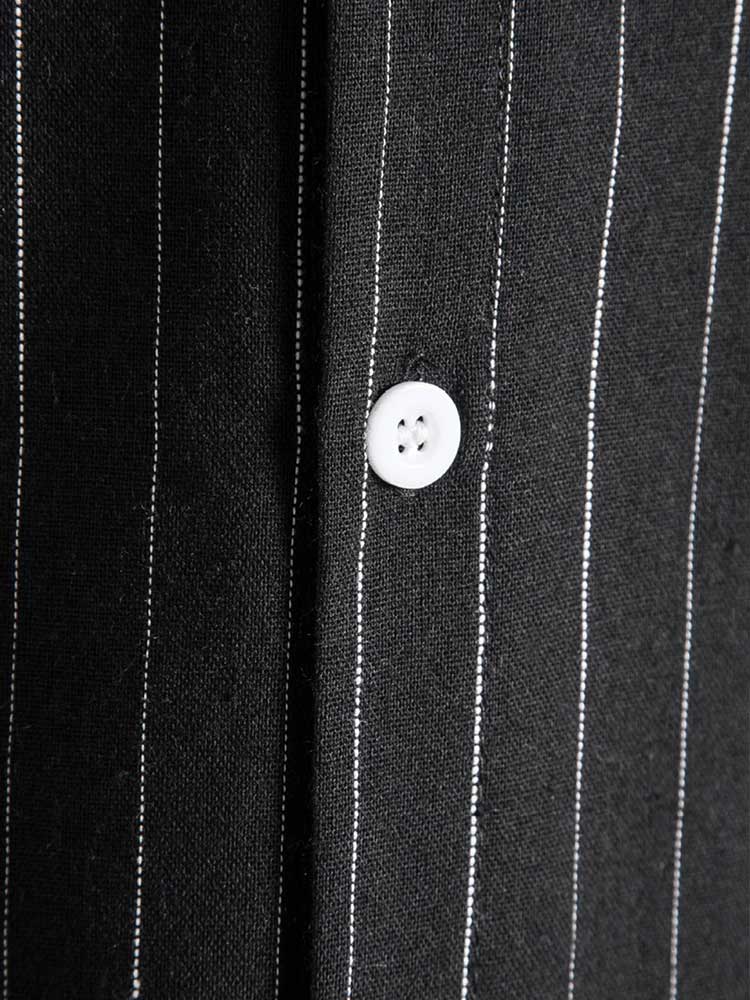 Modinzi mens Shirts Men’s Vertical Stripe Short Sleeve Button Shirt – Casual Lightweight Summer Top