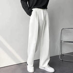 Modinzi Mens Trousers Men’s Wide-Leg Pleated Trousers – Modern Relaxed Fit Dress Pants