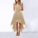 Modinzi Beige Gold / 6 Midnight Waltz – Lace Bodice High-Low Dress
