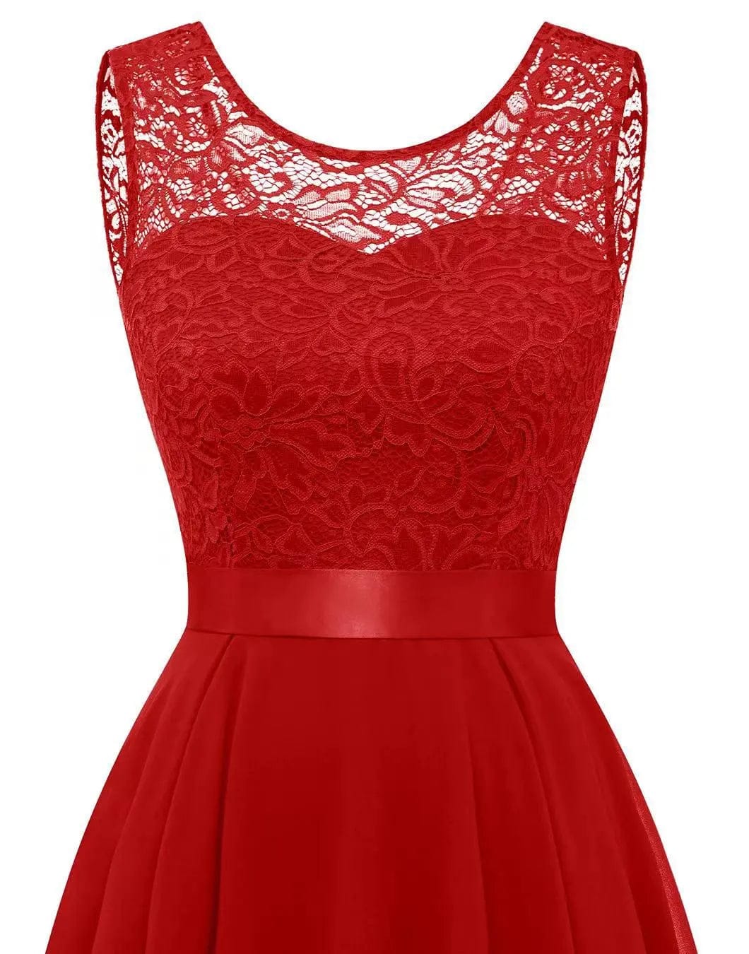 Modinzi Midnight Waltz – Lace Bodice High-Low Dress