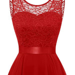 Modinzi Midnight Waltz – Lace Bodice High-Low Dress