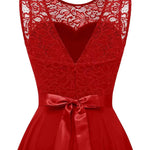 Modinzi Midnight Waltz – Lace Bodice High-Low Dress