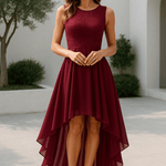 Modinzi Midnight Waltz – Lace Bodice High-Low Dress