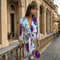 Modinzi 6 / Purple Monet Dreams – Watercolour Wrap Dress