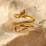 Modinzi Gold Nahla – Serpent Wrap Ring