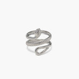 Modinzi Silver Nahla – Serpent Wrap Ring
