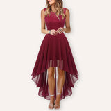 Midnight Waltz – Lace Bodice High-Low Dress