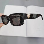 Modinzi black Noir Edge – Slim Rectangle Sunglasse