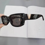 Modinzi black Noir Edge – Slim Rectangle Sunglasse