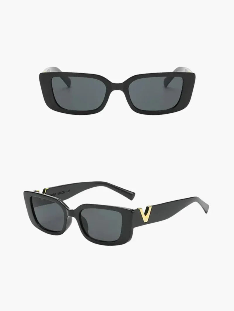 Modinzi black Noir Edge – Slim Rectangle Sunglasse