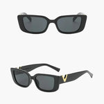 Modinzi black Noir Edge – Slim Rectangle Sunglasse