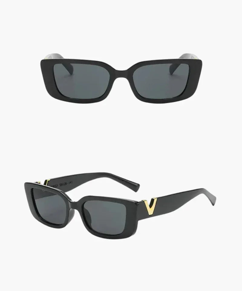 Modinzi black Noir Edge – Slim Rectangle Sunglasse