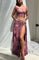 Modinzi Sets Multicolor / 8 (S) Orchid Mirage Two-Piece Set – Off-Shoulder Crop Top & High-Slit Maxi Skirt