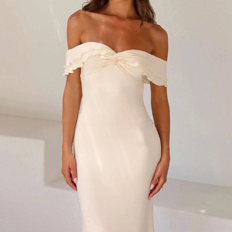 Modinzi Pearl Dreams – Off-Shoulder Maxi Dress