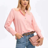 Serena - Buttoned long sleeve blouse