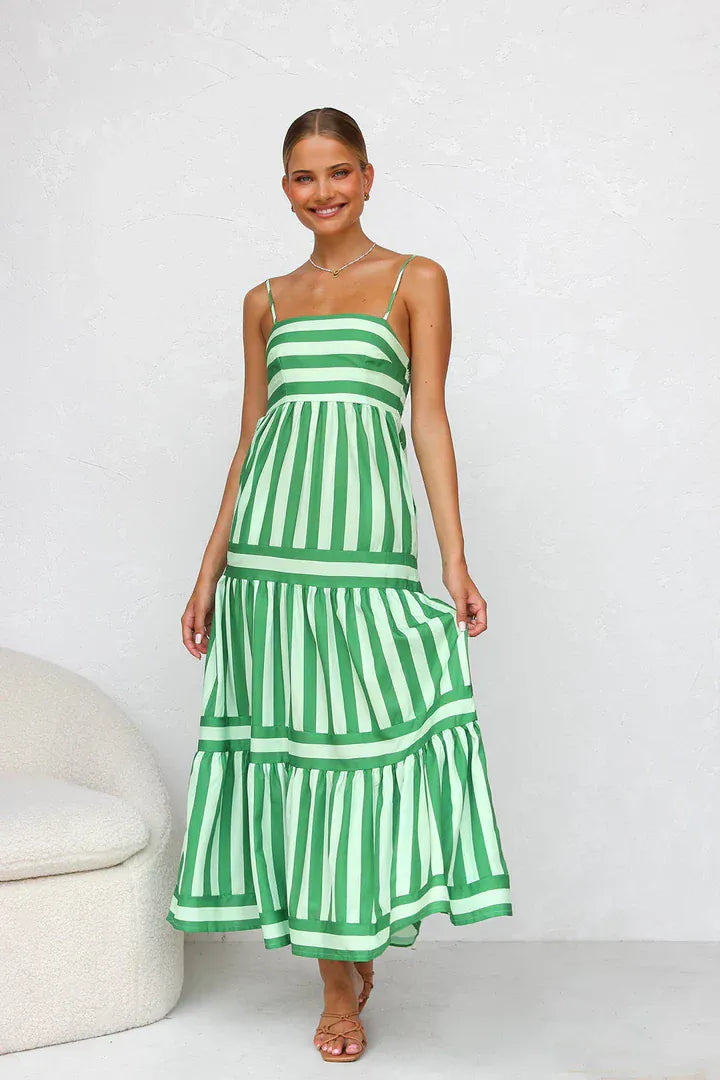 Modinzi Midi dress Playful Whimsy Stripe Midi Dress – Bold Summer Charm
