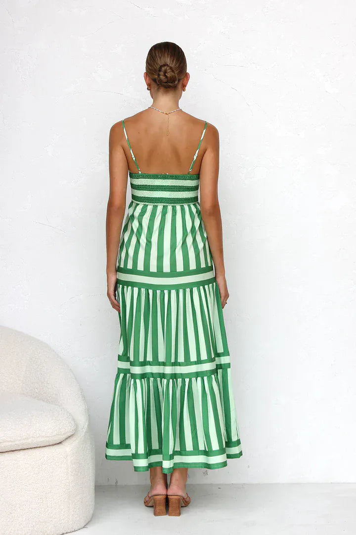 Modinzi Midi dress Playful Whimsy Stripe Midi Dress – Bold Summer Charm