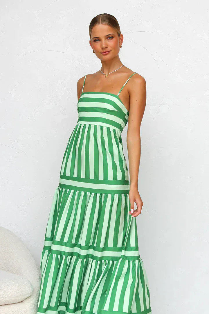 Modinzi Midi dress Playful Whimsy Stripe Midi Dress – Bold Summer Charm