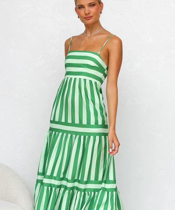 Modinzi Midi dress Playful Whimsy Stripe Midi Dress – Bold Summer Charm