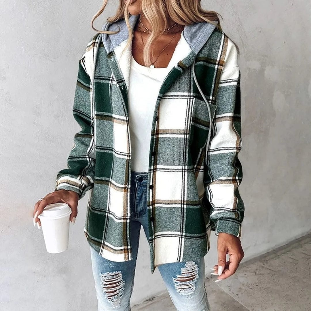 Modinzi Green / 6 (XS) Raya Trail – Multistripe Knit Hoodie Jacket