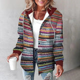 Modinzi Multicolor / 6 (XS) Raya Trail – Multistripe Knit Hoodie Jacket