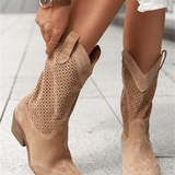 Modinzi Light Brown / 4 Raya West – Perforated Western Boot