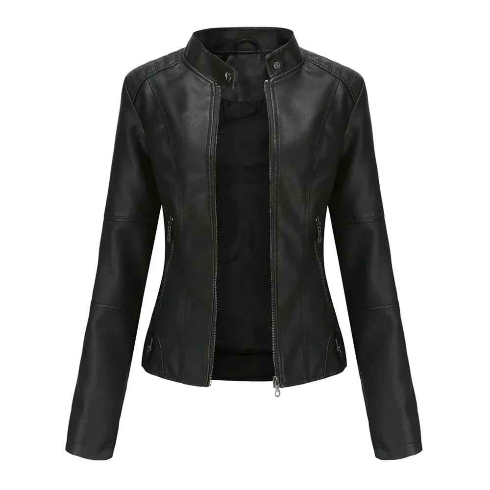 Modinzi black / 6 Rebel Spirit – Cropped Leather Jacket