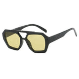 Modinzi Black Yellow Renna – Geometric Frame Sunglasses