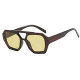 Modinzi Brown yellow Renna – Geometric Frame Sunglasses