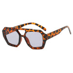 Modinzi Leopard Blue Renna – Geometric Frame Sunglasses