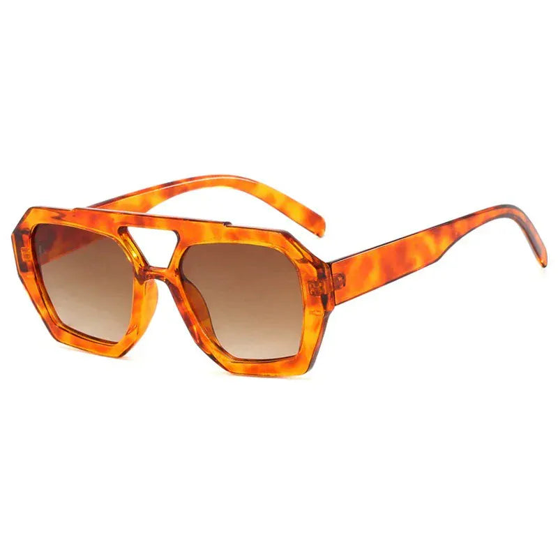 Modinzi Orange Renna – Geometric Frame Sunglasses
