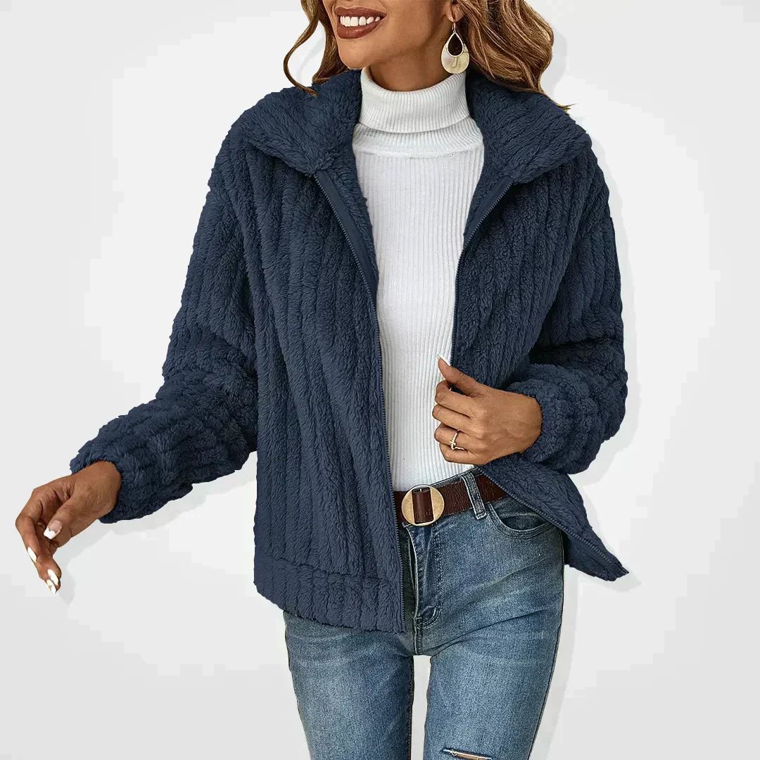 Calla Loop – Textured Zip Front Jacket